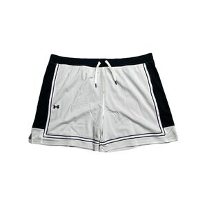 Under Armor Mesh Basketball Shorts Men's 3xl Black & White Loose Fit Baggy‎